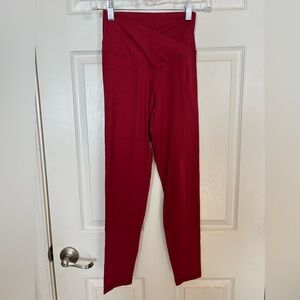 Aerie burgundy crossover leggings M